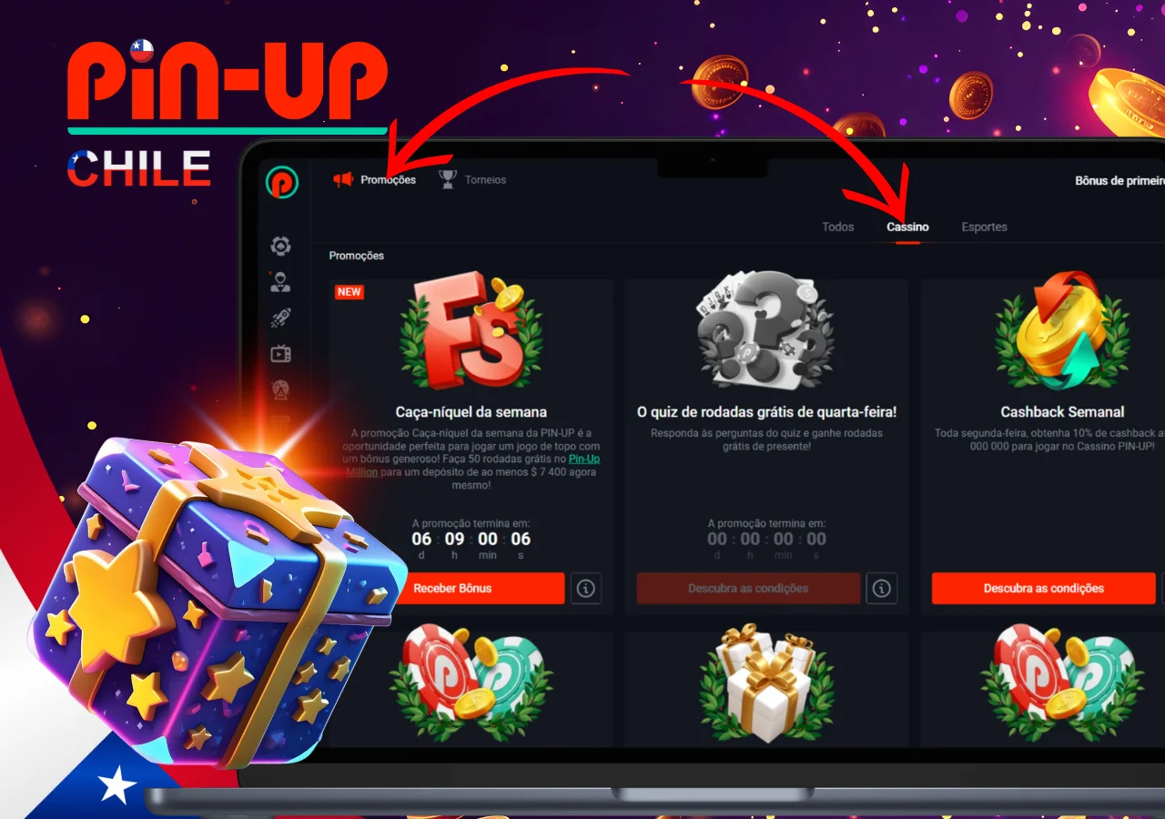 Los bonos de casino incluyen promociones como tiradas gratis y devoluciones semanales.